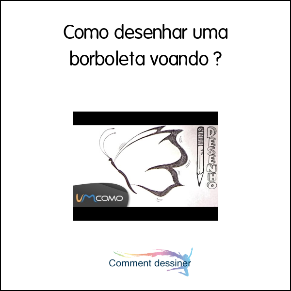 Como desenhar uma borboleta voando